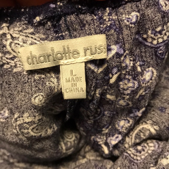 Blue/Purple Paisley crop top - Picture 2 of 2